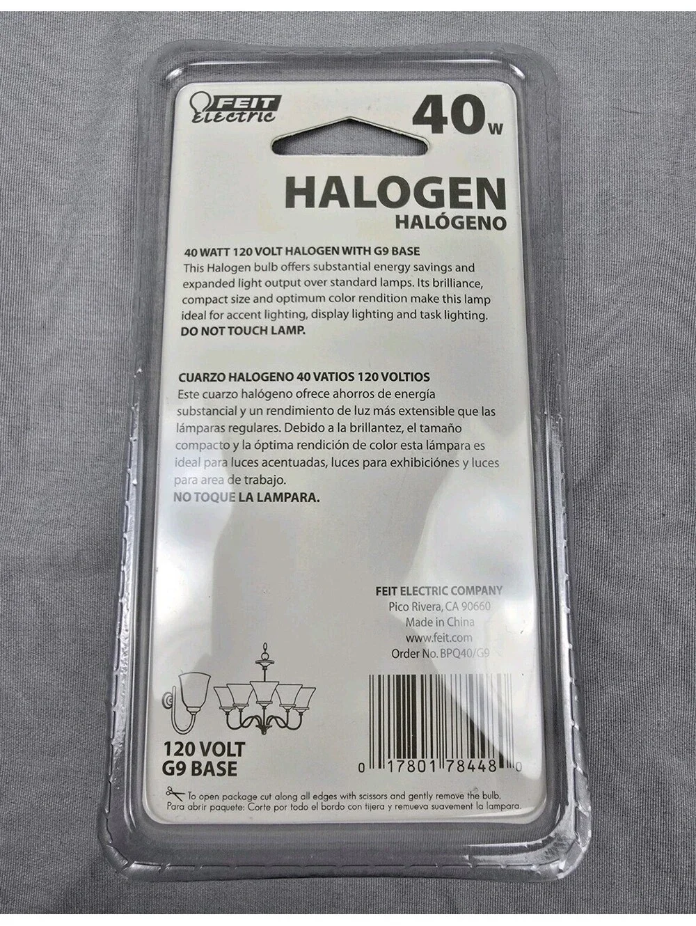 Feit Electric 40 Watt Halogen LED Bulb G9 Base 120 Volt Single Pack